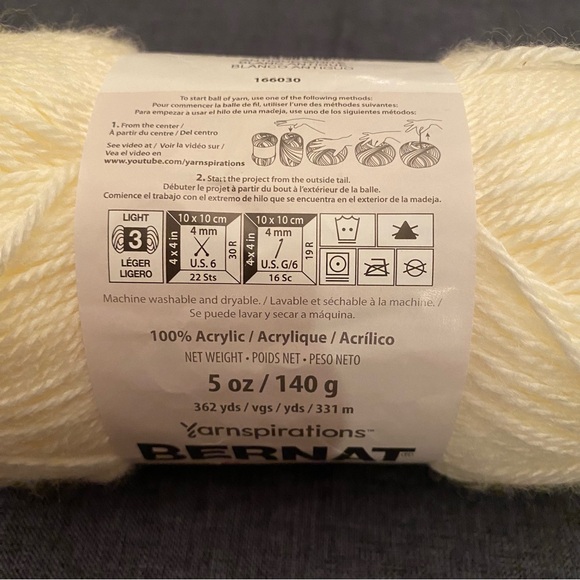 Yarnspirations Bernat Softee Baby Antique White Yarn - Picture 5 of 5